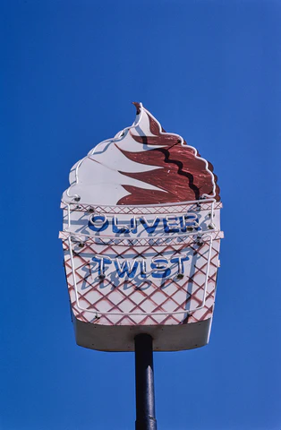 Oliver Twist ice cream sign, Royal Oak, Michigan